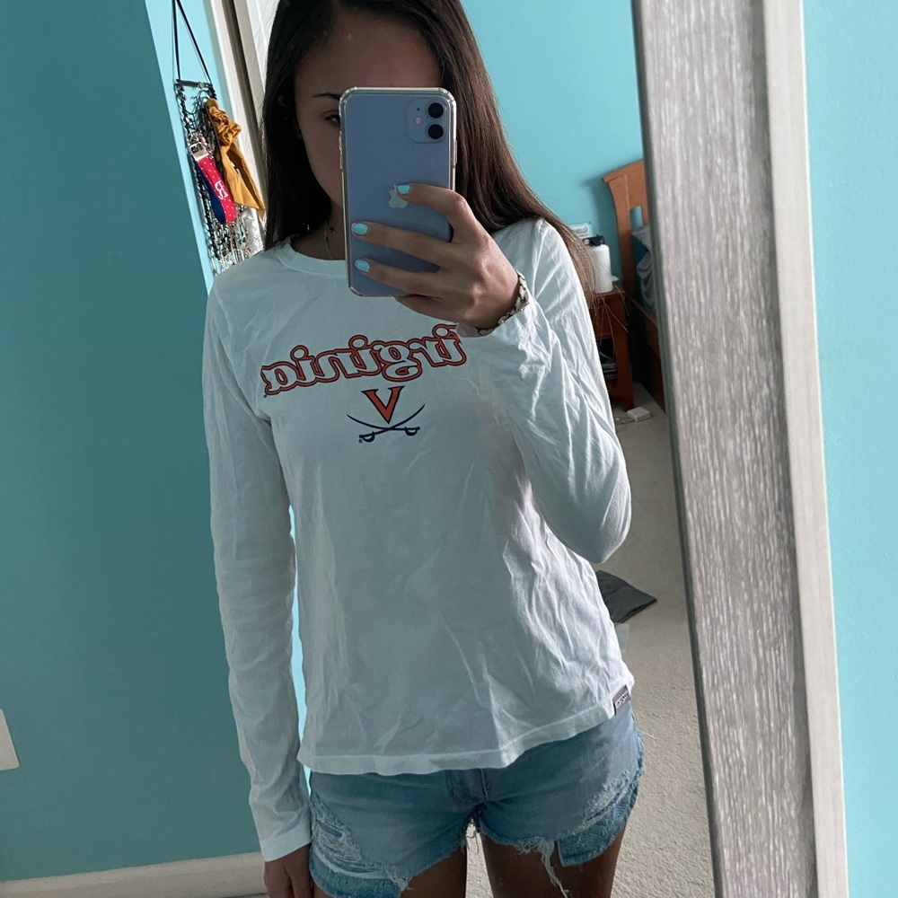 UVA Jansport Long Sleeve White Tee